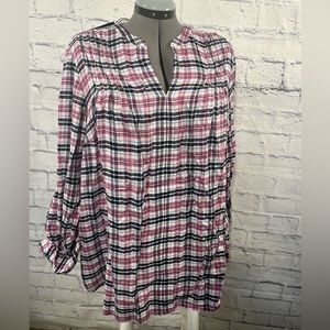 Lane Bryant plaid flannel top 18/20